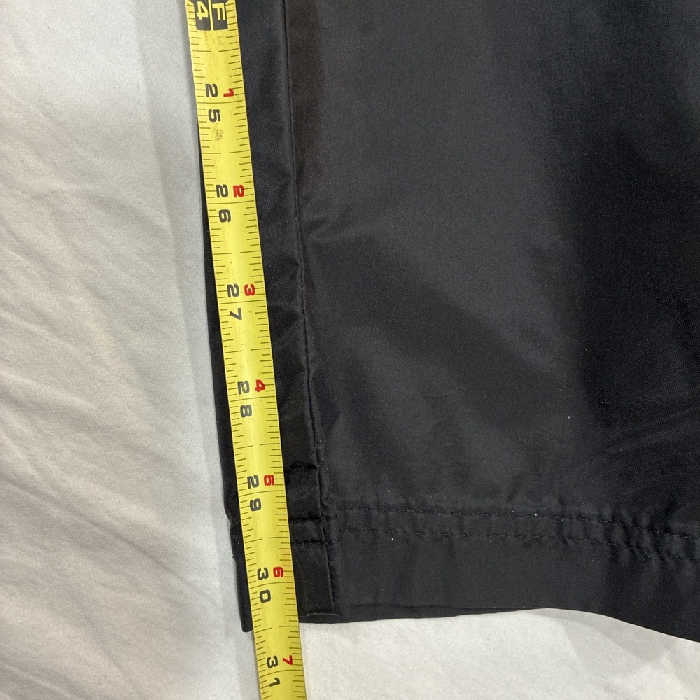 90s Energy‎ Zone Track Pants Large Black Green Nylon Jogger Windbreaker Baggy - Picture 9 of 12